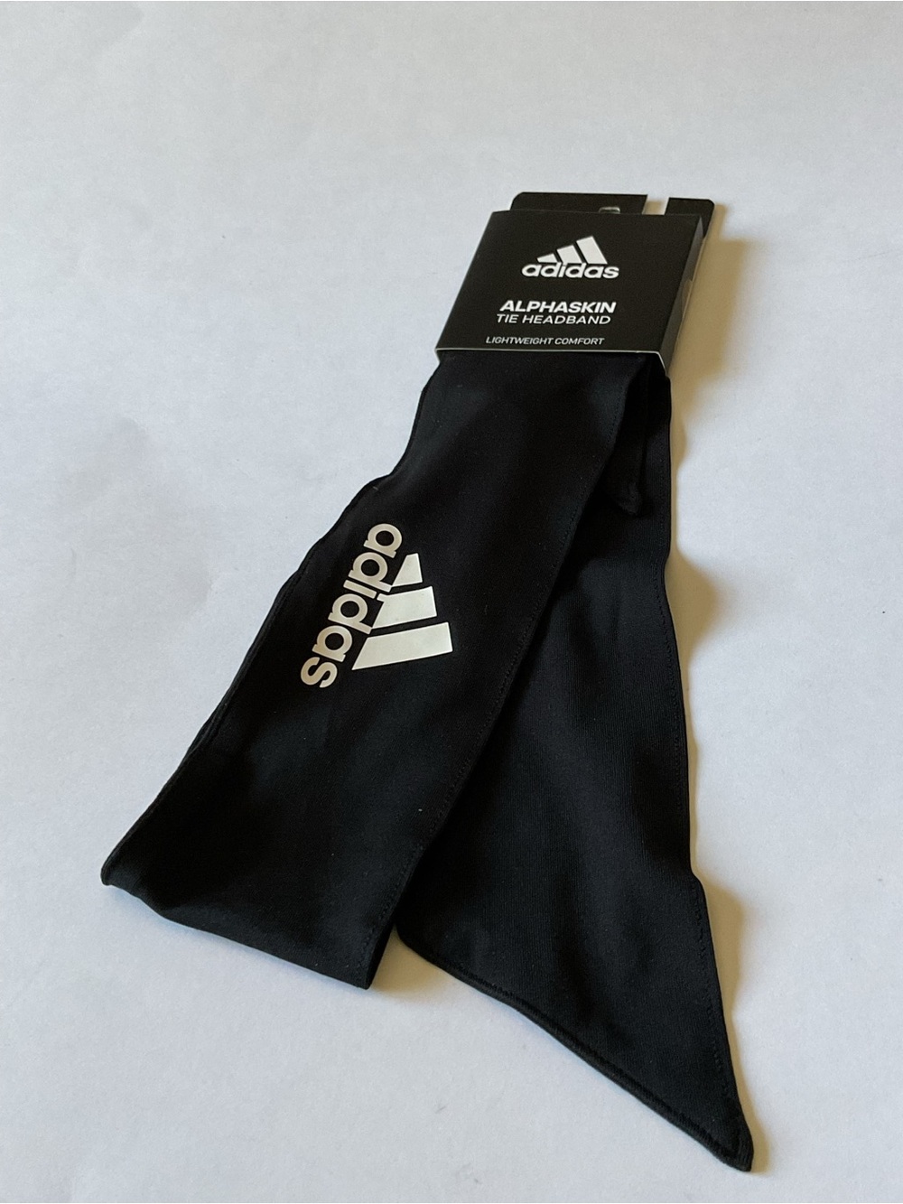 ADIDAS HEADBAND ADIDAS ALPHASKIN TIE BACK HEADBAND BLACK OS NWT